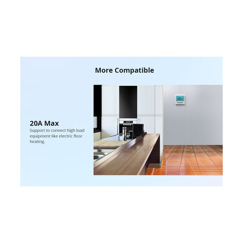 GloboStar® 80082 SONOFF THR320 TH ORIGIN Smart LAN & WiFi 2.4GHz Temperature and Humidity Control AC 100-240V Max 20A