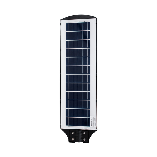 GloboStar® STREETA 85345 Professional LED Solar Street Light Αυτόνομο Ηλιακό Φωτιστικό Δρόμου 150W 1500lm 240 x LED SMD 5730 με Ενσωματωμένο Φωτοβολταϊκό Panel 6V 18W & Επαναφορτιζόμενη Μπαταρία Li-ion 3.2V 20000mAh με Αισθητήρα Ημέρας-Νύχτας & PIR Αισθητήρα Κίνησης - Αδιάβροχο IP65 - Ψυχρό Λευκό 6000K - Μ25 x Π6 x Υ83cm - 2 Years Warranty