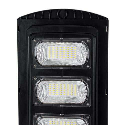 GloboStar® STREETA 85345 Professional LED Solar Street Light Αυτόνομο Ηλιακό Φωτιστικό Δρόμου 150W 1500lm 240 x LED SMD 5730 με Ενσωματωμένο Φωτοβολταϊκό Panel 6V 18W & Επαναφορτιζόμενη Μπαταρία Li-ion 3.2V 20000mAh με Αισθητήρα Ημέρας-Νύχτας & PIR Αισθητήρα Κίνησης - Αδιάβροχο IP65 - Ψυχρό Λευκό 6000K - Μ25 x Π6 x Υ83cm - 2 Years Warranty