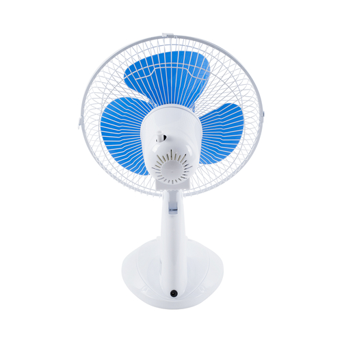 GloboStar® SOLARI-FAN 85353 Solar Fan Αυτόνομος Ηλιακός Επιτραπέζιος Ανεμιστήρας 25W 2 Λειτουργιών Ρεύματος με AC 220-240V ή με Φωτοβολταϊκό Panel 9V 12W & Επαναφορτιζόμενη Μπαταρία Li-ion 7.4V 4400mAh - 3 Ταχύτητες - IP20 - Μ24 x Π36 x Υ49cm - Λευκό & Μπλε - 2 Years Warranty