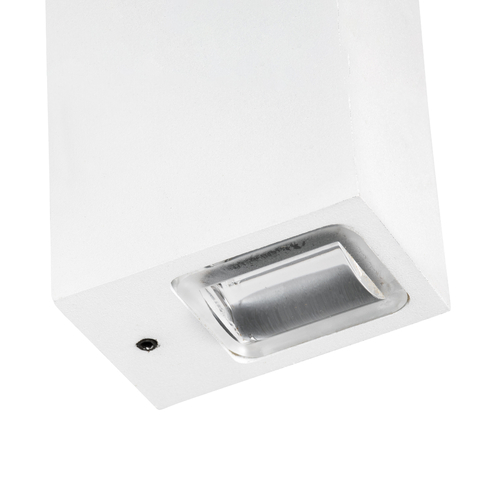 GLOBOSTAR® LINOR 60527 Μοντέρνο Φωτιστικό Τοίχου - Απλίκα LED 10W 1000lm 10° AC 220-240V Αδιάβροχο IP65 Θερμό Λευκό 2700K - Bridgelux COB Chip & TÜV SÜD Driver - Λευκό Ματ - Μ12.5 x Π6 x Υ4cm - 5 Χρόνια Εγγύηση