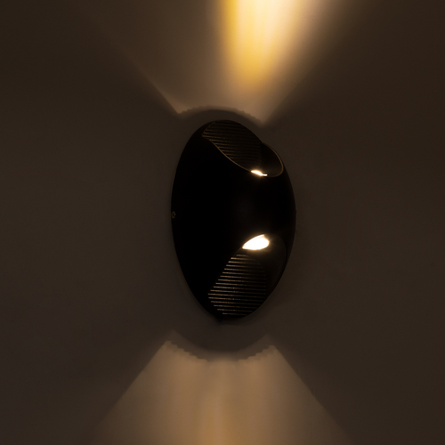 GLOBOSTAR® JEREMY 60532 Μοντέρνο Φωτιστικό Τοίχου - Απλίκα LED 10W 1000lm 60° AC 220-240V Αδιάβροχο IP65 Θερμό Λευκό 2700K - Bridgelux COB Chip & TÜV SÜD Driver - Μαύρο Ματ - Μ16 x Π10 x Υ7cm - 5 Χρόνια Εγγύηση