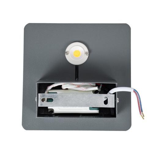 GLOBOSTAR® CUADRADO 60570 Μοντέρνο Φωτιστικό Τοίχου - Απλίκα LED 10W 1000lm 60° AC 220-240V Αδιάβροχο IP65 Θερμό Λευκό 2700K - Bridgelux COB Chip & TÜV SÜD Driver - Γκρι Ανθρακί Ματ - Μ14 x Π14 x Υ4.5cm - 5 Χρόνια Εγγύηση