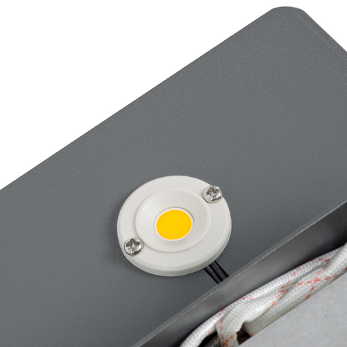 GLOBOSTAR® CUADRADO 60570 Μοντέρνο Φωτιστικό Τοίχου - Απλίκα LED 10W 1000lm 60° AC 220-240V Αδιάβροχο IP65 Θερμό Λευκό 2700K - Bridgelux COB Chip & TÜV SÜD Driver - Γκρι Ανθρακί Ματ - Μ14 x Π14 x Υ4.5cm - 5 Χρόνια Εγγύηση