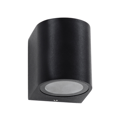 kelvo® MURANO 60607 Μοντέρνο Φωτιστικό Τοίχου - Απλίκα για Λάμπα MR16 με Ντουί 1 x GU10 AC 220-240V Αδιάβροχο IP65 - Μαύρο Ματ - Μ8 x Π8 x Υ7cm