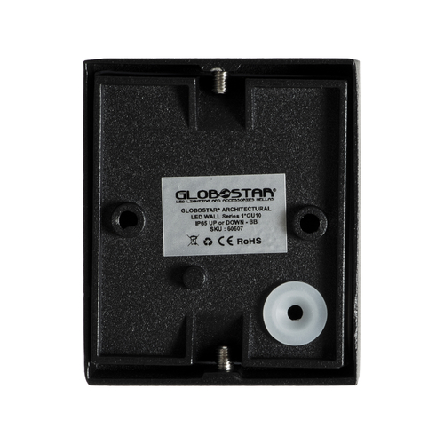 kelvo® MURANO 60607 Μοντέρνο Φωτιστικό Τοίχου - Απλίκα για Λάμπα MR16 με Ντουί 1 x GU10 AC 220-240V Αδιάβροχο IP65 - Μαύρο Ματ - Μ8 x Π8 x Υ7cm