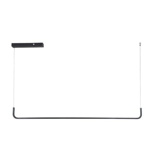 GLOBOSTAR® LINARIA 60921 Μοντέρνο Κρεμαστό Φωτιστικό Οροφής LED 36W 4150lm 200° AC 220-240V IP20 Ρυθμιζόμενο Λευκό CCT με Χειριστήριο από 2700K έως 6000K Dimmable - Lumileds SMD Chip - Μαύρο Ματ - Μ120 x Π2 x Υ10cm - 3 Χρόνια Εγγύηση