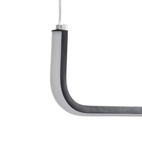 GLOBOSTAR® LINARIA 60921 Μοντέρνο Κρεμαστό Φωτιστικό Οροφής LED 36W 4150lm 200° AC 220-240V IP20 Ρυθμιζόμενο Λευκό CCT με Χειριστήριο από 2700K έως 6000K Dimmable - Lumileds SMD Chip - Μαύρο Ματ - Μ120 x Π2 x Υ10cm - 3 Χρόνια Εγγύηση