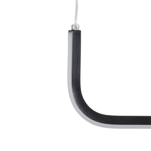 GLOBOSTAR® LINARIA 60921 Μοντέρνο Κρεμαστό Φωτιστικό Οροφής LED 36W 4150lm 200° AC 220-240V IP20 Ρυθμιζόμενο Λευκό CCT με Χειριστήριο από 2700K έως 6000K Dimmable - Lumileds SMD Chip - Μαύρο Ματ - Μ120 x Π2 x Υ10cm - 3 Χρόνια Εγγύηση