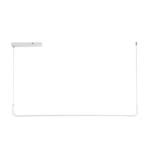 GLOBOSTAR® LINARIA 60922 Μοντέρνο Κρεμαστό Φωτιστικό Οροφής LED 36W 4150lm 200° AC 220-240V IP20 Ρυθμιζόμενο Λευκό CCT με Χειριστήριο από 2700K έως 6000K Dimmable - Lumileds SMD Chip - Λευκό Ματ - Μ120 x Π2 x Υ10cm - 3 Χρόνια Εγγύηση