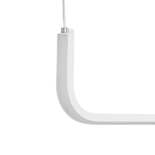 GLOBOSTAR® LINARIA 60922 Μοντέρνο Κρεμαστό Φωτιστικό Οροφής LED 36W 4150lm 200° AC 220-240V IP20 Ρυθμιζόμενο Λευκό CCT με Χειριστήριο από 2700K έως 6000K Dimmable - Lumileds SMD Chip - Λευκό Ματ - Μ120 x Π2 x Υ10cm - 3 Χρόνια Εγγύηση