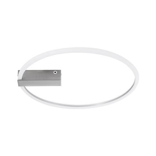 GLOBOSTAR® CINDERELLA 60983 Μοντέρνο Φωτιστικό Οροφής LED 30W 3360lm 360° AC 220-240V IP20 Ρυθμιζόμενο Λευκό CCT με Χειριστήριο από 2700K έως 6000K Dimmable - Lumileds SMD Chip - Νίκελ Βούρτσας - Μ50 x Π50 x Υ5cm - 3 Χρόνια Εγγύηση