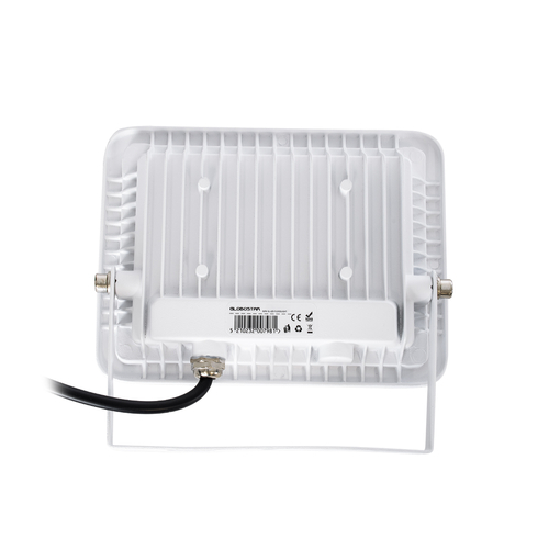 GLOBOSTAR® ATLAS 61414 Προβολέας LED 30W 3600lm 120° AC 220-240V Αδιάβροχο IP67 Φυσικό Λευκό 4500K - Lumileds SMD Chip - TÜV Rheinland Certified - Λευκό Ματ - Μ16 x Π2.5 x Υ12.5cm - 5 Χρόνια Εγγύηση