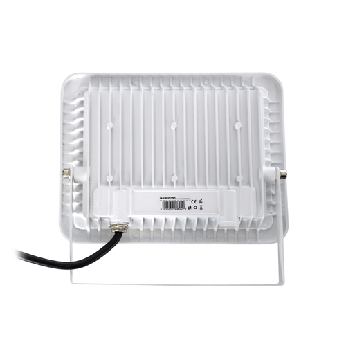 GLOBOSTAR® ATLAS 61419 Προβολέας LED 50W 6250lm 120° AC 220-240V Αδιάβροχο IP67 Ψυχρό Λευκό 6000K - Lumileds SMD Chip - TÜV Rheinland Certified - Λευκό Ματ - Μ21 x Π3.5 x Υ16cm - 5 Χρόνια Εγγύηση