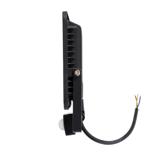 GLOBOSTAR® AURORA 61441 Προβολέας με Ανιχνευτή PIR / Αισθητήρα Κίνησης LED 50W 6250lm 120° AC 220-240V Αδιάβροχο IP67 Ψυχρό Λευκό 6000K - Lumileds SMD Chip - TÜV Rheinland Certified - Μαύρο Ματ - Μ21 x Π5 x Υ21cm - 3 Χρόνια Εγγύηση