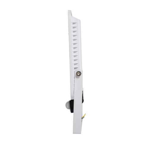 GLOBOSTAR® AURORA 61444 Προβολέας με Ανιχνευτή PIR / Αισθητήρα Κίνησης LED 100W 12500lm 120° AC 220-240V Αδιάβροχο IP67 Ψυχρό Λευκό 6000K - Lumileds SMD Chip - TÜV Rheinland Certified - Λευκό Ματ - Μ25 x Π6.5 x Υ27.5cm - 3 Χρόνια Εγγύηση