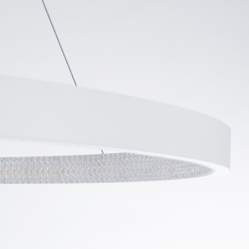 GLOBOSTAR® DIAMOND 61521 Μοντέρνο Κρεμαστό Φωτιστικό Οροφής LED 67W 7504lm 360° AC 220-240V IP20 Ρυθμιζόμενο Λευκό CCT με Χειριστήριο από 2700K έως 6000K Dimmable - Lumileds SMD Chip - Λευκό Ματ - Μ80 x Π80 x Υ110cm - 3 Χρόνια Εγγύηση