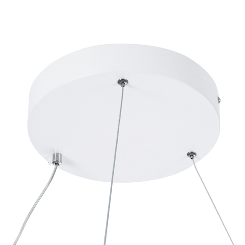 GLOBOSTAR® DIAMOND 61521 Μοντέρνο Κρεμαστό Φωτιστικό Οροφής LED 67W 7504lm 360° AC 220-240V IP20 Ρυθμιζόμενο Λευκό CCT με Χειριστήριο από 2700K έως 6000K Dimmable - Lumileds SMD Chip - Λευκό Ματ - Μ80 x Π80 x Υ110cm - 3 Χρόνια Εγγύηση