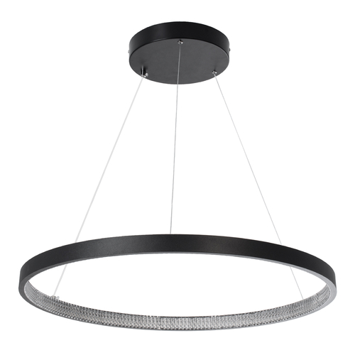 GLOBOSTAR® DIAMOND 61522 Μοντέρνο Κρεμαστό Φωτιστικό Οροφής LED 45W 5040lm 360° AC 220-240V IP20 Ρυθμιζόμενο Λευκό CCT με Χειριστήριο από 2700K έως 6000K Dimmable - Lumileds SMD Chip - Μαύρο Ματ - Μ60 x Π60 x Υ3cm - 3 Χρόνια Εγγύηση