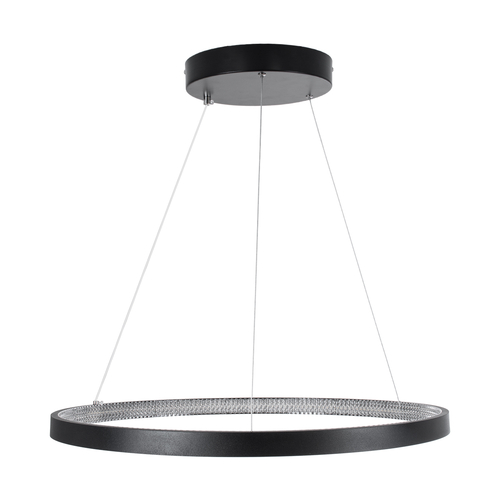GLOBOSTAR® DIAMOND 61522 Μοντέρνο Κρεμαστό Φωτιστικό Οροφής LED 45W 5040lm 360° AC 220-240V IP20 Ρυθμιζόμενο Λευκό CCT με Χειριστήριο από 2700K έως 6000K Dimmable - Lumileds SMD Chip - Μαύρο Ματ - Μ60 x Π60 x Υ3cm - 3 Χρόνια Εγγύηση