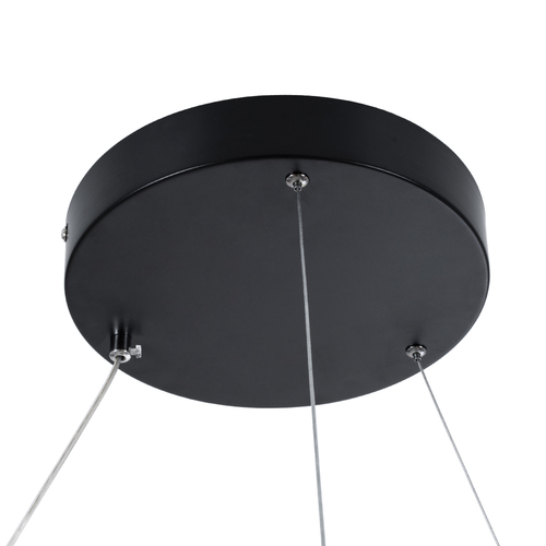 GLOBOSTAR® DIAMOND 61522 Μοντέρνο Κρεμαστό Φωτιστικό Οροφής LED 45W 5040lm 360° AC 220-240V IP20 Ρυθμιζόμενο Λευκό CCT με Χειριστήριο από 2700K έως 6000K Dimmable - Lumileds SMD Chip - Μαύρο Ματ - Μ60 x Π60 x Υ3cm - 3 Χρόνια Εγγύηση