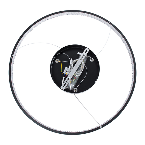 GLOBOSTAR® DIAMOND 61522 Μοντέρνο Κρεμαστό Φωτιστικό Οροφής LED 45W 5040lm 360° AC 220-240V IP20 Ρυθμιζόμενο Λευκό CCT με Χειριστήριο από 2700K έως 6000K Dimmable - Lumileds SMD Chip - Μαύρο Ματ - Μ60 x Π60 x Υ3cm - 3 Χρόνια Εγγύηση