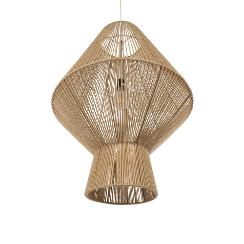 GLOBOSTAR® CAYMAN 01854 Boho Κρεμαστό Φωτιστικό Οροφής με Ντουί 1 x E27 AC 220-240V IP20 - Μπεζ - Μ60 x Π60 x Υ86cm