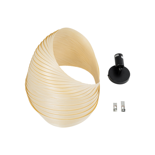 GLOBOSTAR® SALREL 02224 Boho Φωτιστικό Τοίχου - Απλίκα με Ντουί 1 x E27 AC 220-240V IP20 - Μπεζ - Μ30 x Π22 x Υ38cm