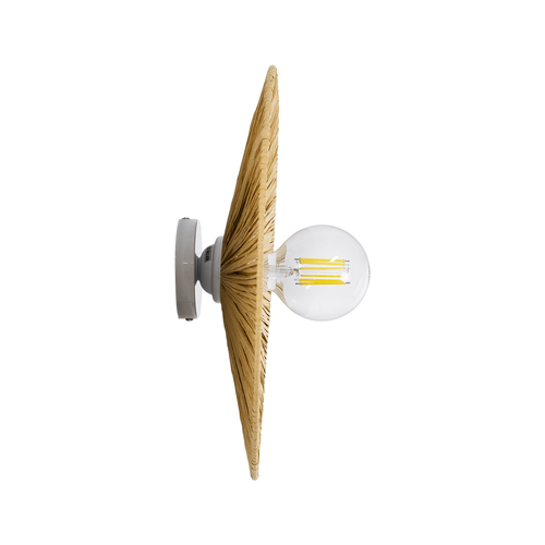 GLOBOSTAR® COLOMBO 02283 Boho Φωτιστικό Τοίχου - Απλίκα με Ντουί 1 x E27 AC 220-240V IP20 - Μπεζ - Μ40 x Π40 x Υ9cm