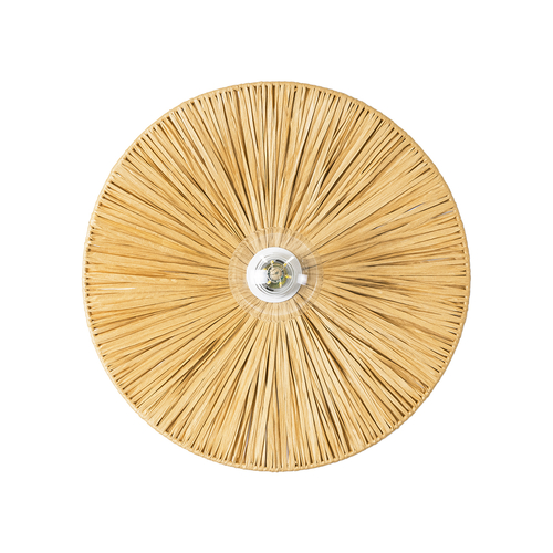 GLOBOSTAR® COLOMBO 02283 Boho Φωτιστικό Τοίχου - Απλίκα με Ντουί 1 x E27 AC 220-240V IP20 - Μπεζ - Μ40 x Π40 x Υ9cm