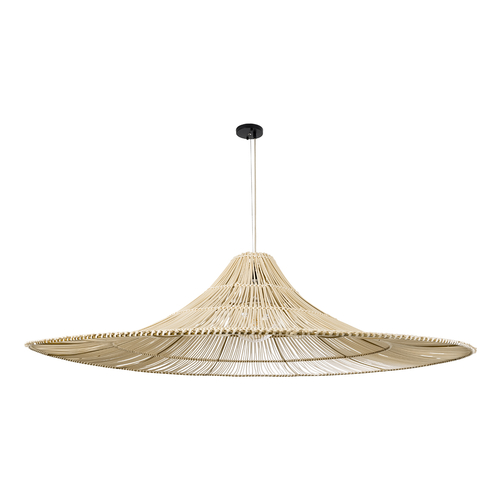 GLOBOSTAR® PALERMO 02311 Boho Κρεμαστό Φωτιστικό Οροφής με Ντουί 1 x E27 AC 220-240V IP20 - Μπεζ - Μ160 x Π160 x Υ45cm