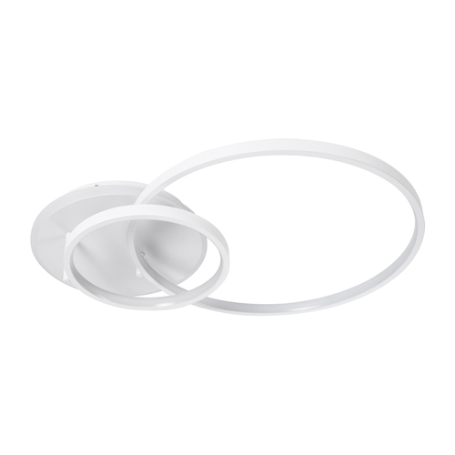 GLOBOSTAR® NEMESIS 61106 Μοντέρνο Φωτιστικό Οροφής LED 67W 7573lm 360° AC 220-240V IP20 Ρυθμιζόμενο Λευκό CCT με Χειριστήριο από 2700K έως 6000K Dimmable - Lumileds SMD Chip - Λευκό Ματ - Μ84 x Π45 x Υ13cm - 3 Χρόνια Εγγύηση