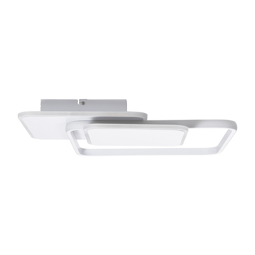 GLOBOSTAR® SQUARO 61232 Μοντέρνο Φωτιστικό Οροφής LED 75W 8400lm 360° AC 220-240V IP20 Ρυθμιζόμενο Λευκό CCT με Χειριστήριο από 2700K έως 6000K Dimmable - Lumileds SMD Chip - Λευκό Ματ - Μ48.5 x Π51 x Υ9cm - 3 Χρόνια Εγγύηση