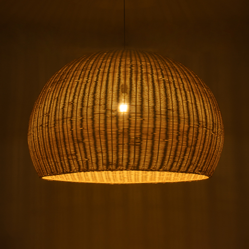 GLOBOSTAR® RAITO 01826 Boho Κρεμαστό Φωτιστικό Οροφής με Ντουί 1 x E27 AC 220-240V IP20 - Μπεζ - Μ100 x Π100 x Υ63cm