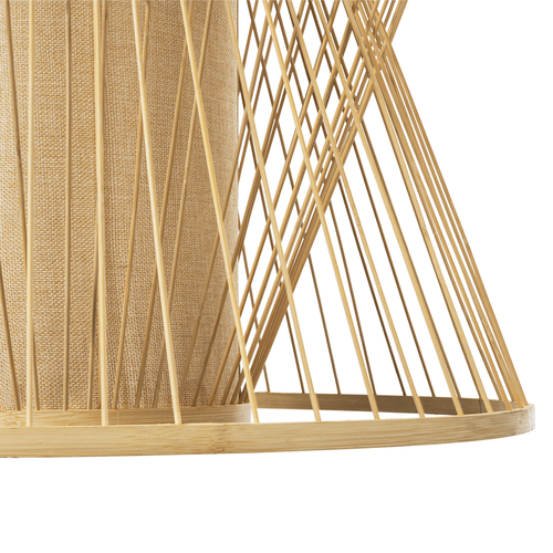 GLOBOSTAR® HIBISCUS 01925 Boho Κρεμαστό Φωτιστικό Οροφής με Ντουί 1 x E27 AC 220-240V IP20 - Μπεζ - Μ60 x Π60 x Υ50cm