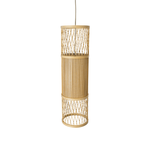 GLOBOSTAR® HIBISCUS 01933 Boho Κρεμαστό Φωτιστικό Οροφής με Ντουί 1 x E27 AC 220-240V IP20 - Μπεζ - Μ20 x Π20 x Υ70cm