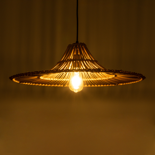 GLOBOSTAR® PALERMO 02310 Boho Κρεμαστό Φωτιστικό Οροφής με Ντουί 1 x E27 AC 220-240V IP20 - Καφέ - Μ60 x Π60 x Υ18cm