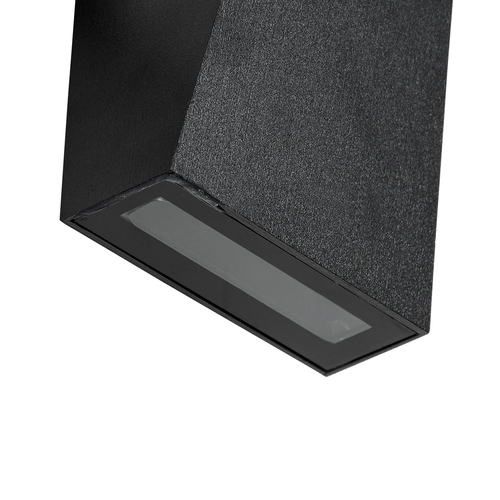 GLOBOSTAR® TRIANDE 60559 Μοντέρνο Φωτιστικό Τοίχου - Απλίκα LED 10W 1250lm 5°/60° AC 220-240V Αδιάβροχο IP65 Ψυχρό Λευκό 6000K - Bridgelux COB Chip & TÜV SÜD Driver - Μαύρο Ματ - Μ8.5 x Π8.5 x Υ20cm - 5 Χρόνια Εγγύηση