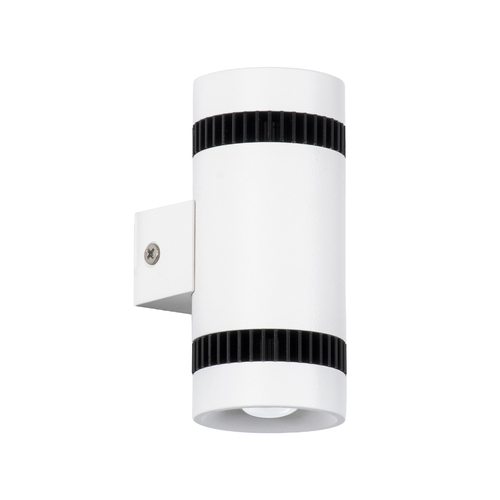 GLOBOSTAR® CANNONAL 60575 Μοντέρνο Φωτιστικό Τοίχου - Απλίκα LED 10W 1150lm 30° AC 220-240V IP20 Θερμό Λευκό 2700K - Bridgelux COB Chip & TÜV SÜD Driver - Μαύρο Ματ & Λευκό Ματ - Μ5 x Π6.5 x Υ11cm - 3 Χρόνια Εγγύηση