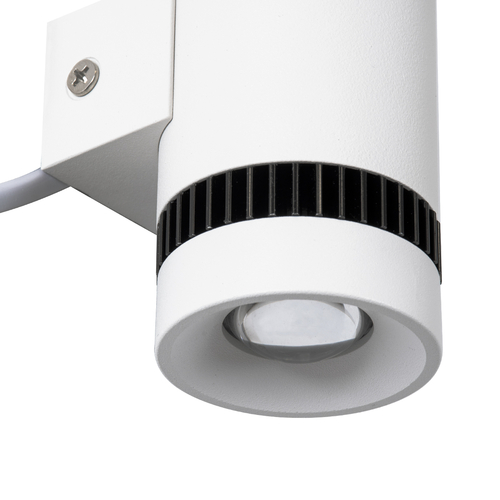 GLOBOSTAR® CANNONAL 60575 Μοντέρνο Φωτιστικό Τοίχου - Απλίκα LED 10W 1150lm 30° AC 220-240V IP20 Θερμό Λευκό 2700K - Bridgelux COB Chip & TÜV SÜD Driver - Μαύρο Ματ & Λευκό Ματ - Μ5 x Π6.5 x Υ11cm - 3 Χρόνια Εγγύηση