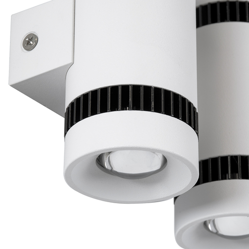 GLOBOSTAR® CANNONAL 60578 Μοντέρνο Φωτιστικό Τοίχου - Απλίκα LED 20W 2300lm 30° AC 220-240V IP20 Θερμό Λευκό 2700K - Bridgelux COB Chip & TÜV SÜD Driver - Μαύρο Ματ & Λευκό Ματ - Μ12 x Π6.5 x Υ11cm - 3 Χρόνια Εγγύηση