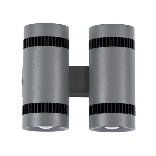 GLOBOSTAR® CANNONAL 60579 Μοντέρνο Φωτιστικό Τοίχου - Απλίκα LED 20W 2300lm 30° AC 220-240V IP20 Θερμό Λευκό 2700K - Bridgelux COB Chip & TÜV SÜD Driver - Μαύρο Ματ & Γκρι Ανθρακί Ματ - Μ12 x Π6.5 x Υ11cm - 3 Χρόνια Εγγύηση