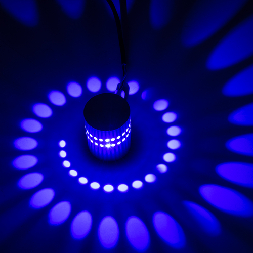 GLOBOSTAR® STAINS 60596 Μοντέρνο Φωτιστικό Τοίχου - Απλίκα LED 5W 300lm 180° AC 220-240V IP44 Μπλε - Bridgelux SMD Chip & TÜV SÜD Driver - Νίκελ Βούρτσας - Μ5.5 x Π5.5 x Υ7cm - 5 Χρόνια Εγγύηση