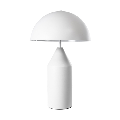 GloboStar® URANUS-M 61454 Μοντέρνο Επιτραπέζιο Φωτιστικό Πορτατίφ Δίφωτο 2 x E27 IP20 Λευκό Μέταλλο - Μ35 x Π35 x Υ54cm