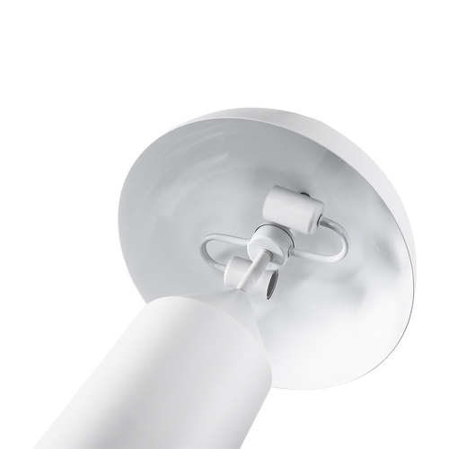 GloboStar® URANUS-M 61454 Μοντέρνο Επιτραπέζιο Φωτιστικό Πορτατίφ Δίφωτο 2 x E27 IP20 Λευκό Μέταλλο - Μ35 x Π35 x Υ54cm