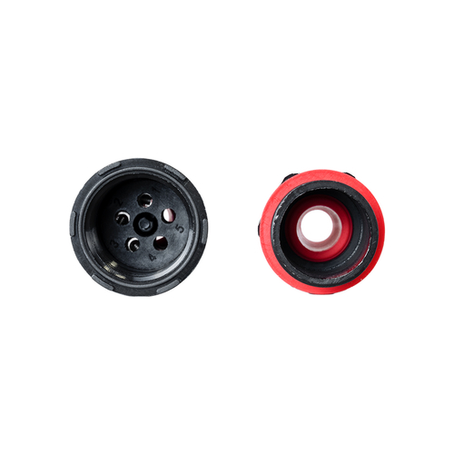 GloboStar® FAST-CONNECT 69916 Διπλός Ι Αδιάβροχος IP68 Σύνδεσμος Ταχείας Σύνδεσης & Διακλάδωσης Καλωδίων - 1 x Είσοδος & 1 x Έξοδος - Εσωτερική Τριπλή Κλέμα με Συμβατή Διατομή Καλωδίων 3 x 0.5mm² έως 3 x 4mm² - 450V 24A Max - Φ3 x Υ10.5cm - Μαύρο - 5 Years Warranty