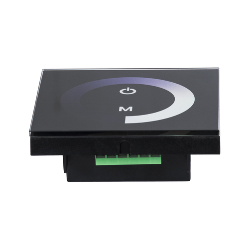 GLOBOSTAR® DIMTOUCH 73318 Dimmer Τοίχου με Touch Panel με 1 x 12A 288W Κανάλι DC 12-24V 12A 288W Max IP20 - Μ9 x Π9 x Υ3.5cm - 2 Χρόνια Εγγύηση