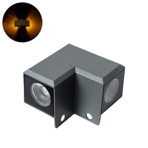 GLOBOSTAR® WALLDONA 90730 Γωνιακό Φωτιστικό LED 10W 1050lm 10° DC 24V Αδιάβροχο IP66 Ultra Θερμό Λευκό 2200K Dimmable - CREE XPE Chip - Γκρι Ανθρακί - Μ8 x Π8 x Υ6cm - 3 Χρόνια Εγγύηση