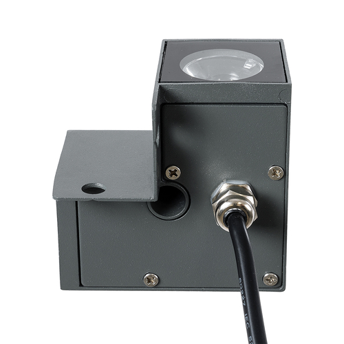 GLOBOSTAR® WALLDONA 90730 Γωνιακό Φωτιστικό LED 10W 1050lm 10° DC 24V Αδιάβροχο IP66 Ultra Θερμό Λευκό 2200K Dimmable - CREE XPE Chip - Γκρι Ανθρακί - Μ8 x Π8 x Υ6cm - 3 Χρόνια Εγγύηση