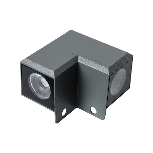 GLOBOSTAR® WALLDONA 90731 Γωνιακό Φωτιστικό LED 10W 1100lm 10° DC 24V Αδιάβροχο IP66 Θερμό Λευκό 2700K Dimmable - CREE XPE Chip - Γκρι Ανθρακί - Μ8 x Π8 x Υ6cm - 3 Χρόνια Εγγύηση